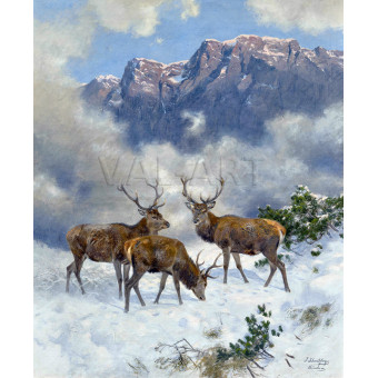 РЕПРОДУКЦИИ НА КАРТИНИ Три елена в планината (1905)